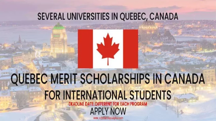 Quebec Merit Scholarships in Canada 2023