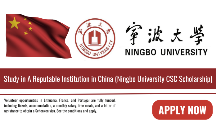 Ningbo University CSC Scholarship